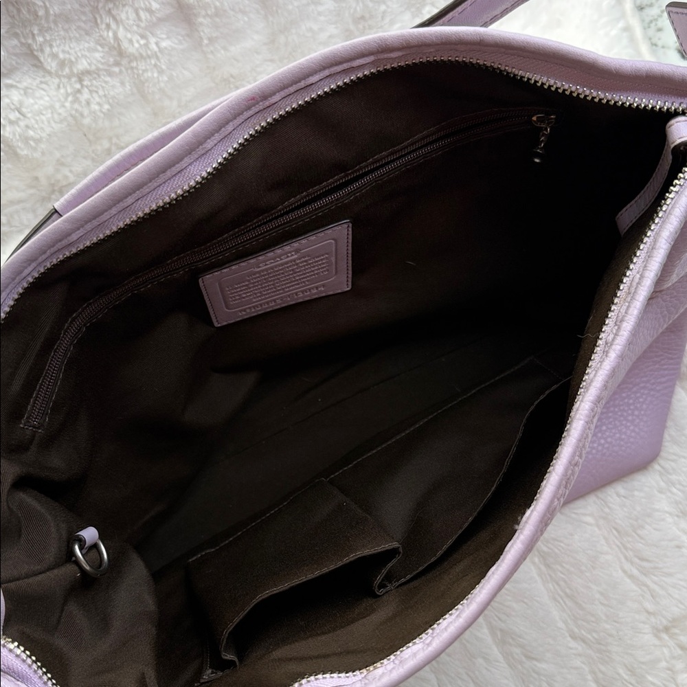 Coach Purple Leather Hobo Bag - Picture 5 of 6